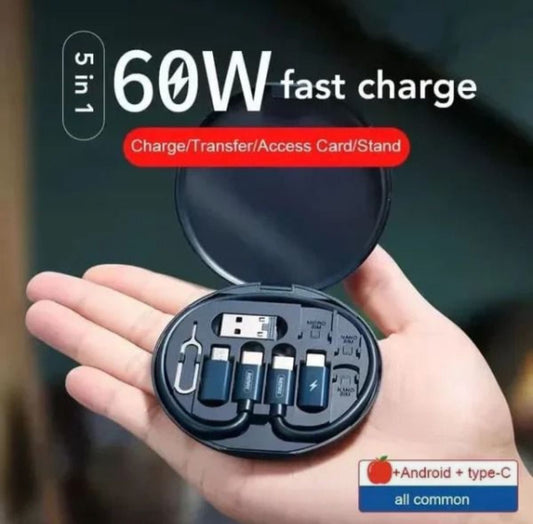 60W Fast Charging Cable Set (All-in-One, Box Packed)
